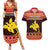 Papua New Guinea Christmas Couples Matching Summer Maxi Dress and Hawaiian Shirt Santa Raggiana