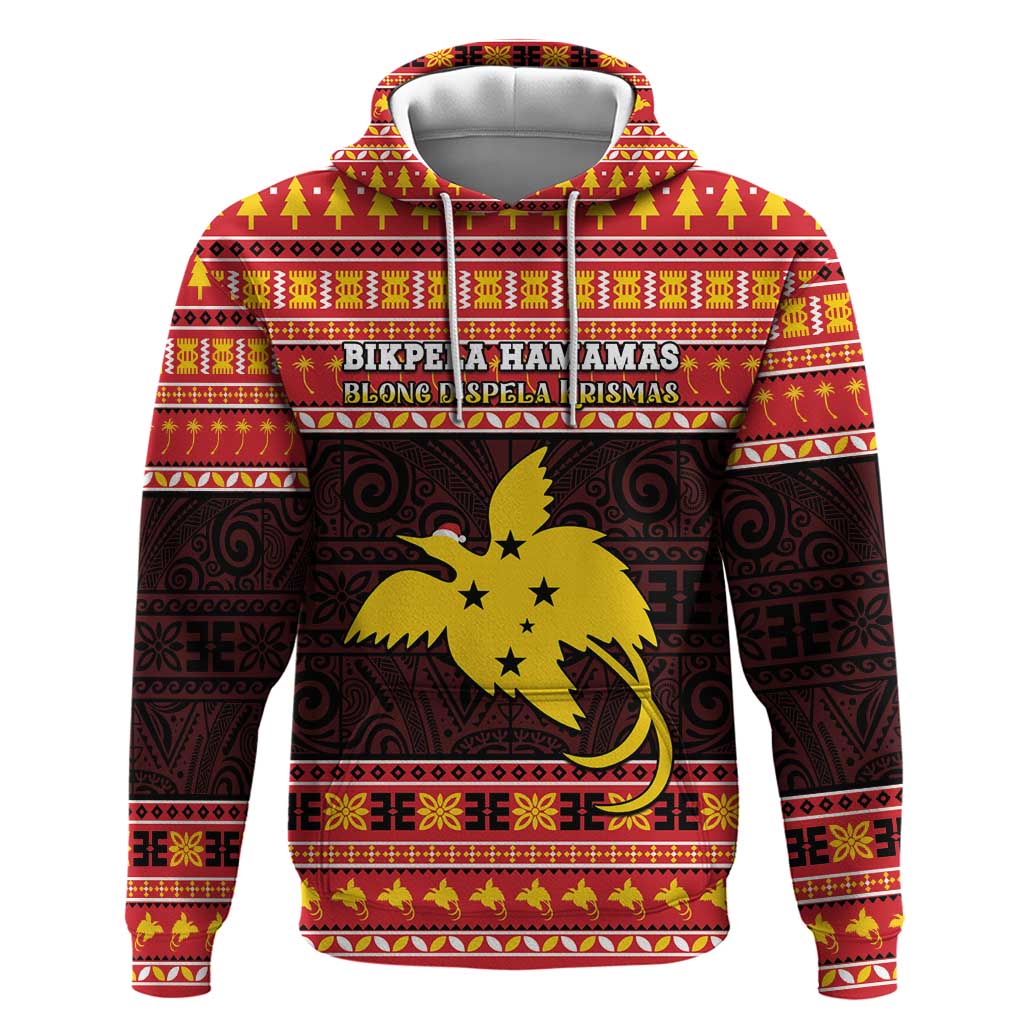 Papua New Guinea Christmas Hoodie Santa Raggiana