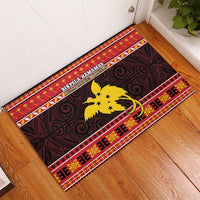 Papua New Guinea Christmas Rubber Doormat Santa Raggiana LT05 - Polynesian Pride