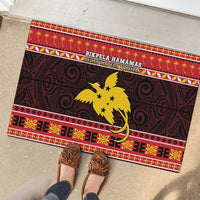 Papua New Guinea Christmas Rubber Doormat Santa Raggiana LT05 - Polynesian Pride