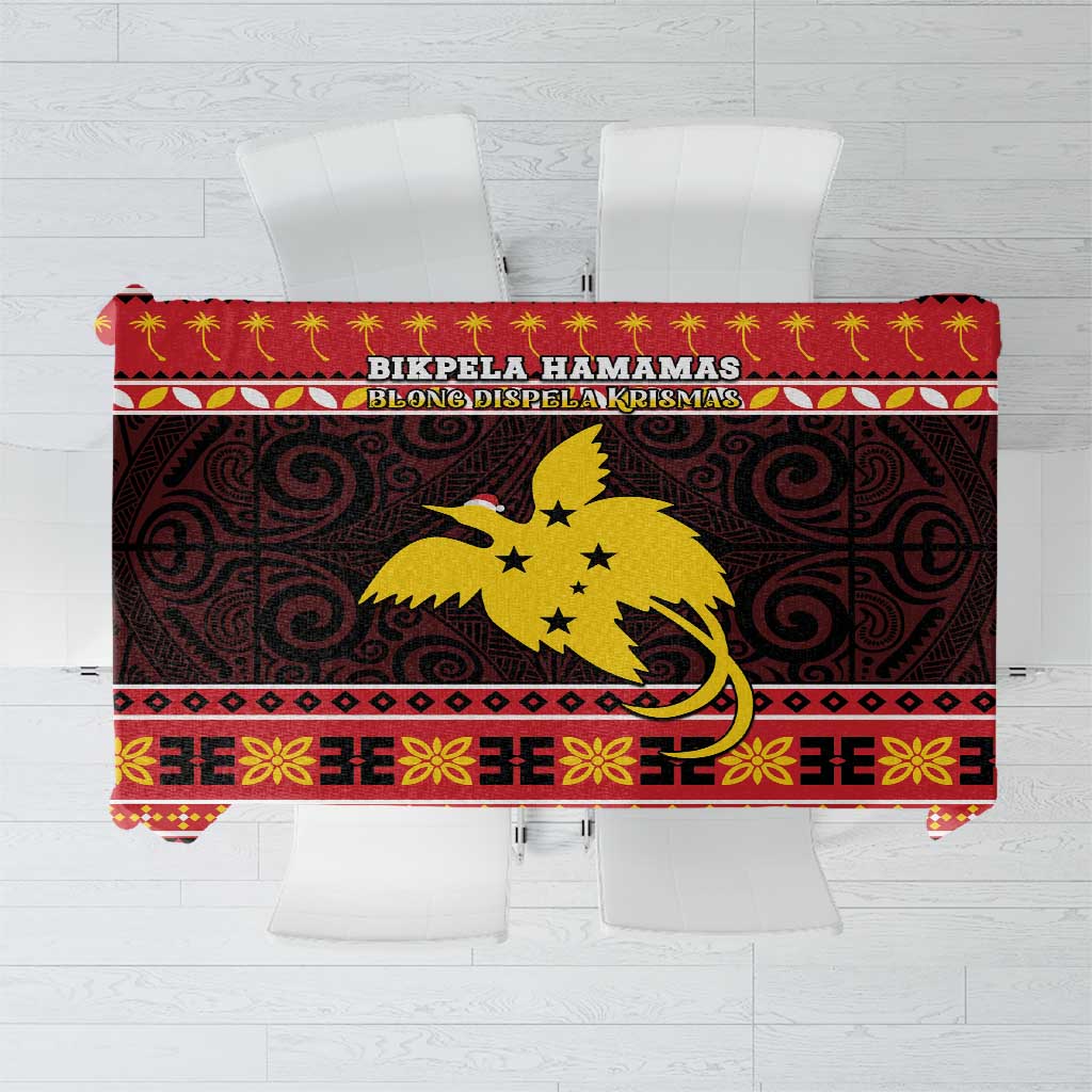 Papua New Guinea Christmas Tablecloth Santa Raggiana LT05 Red - Polynesian Pride