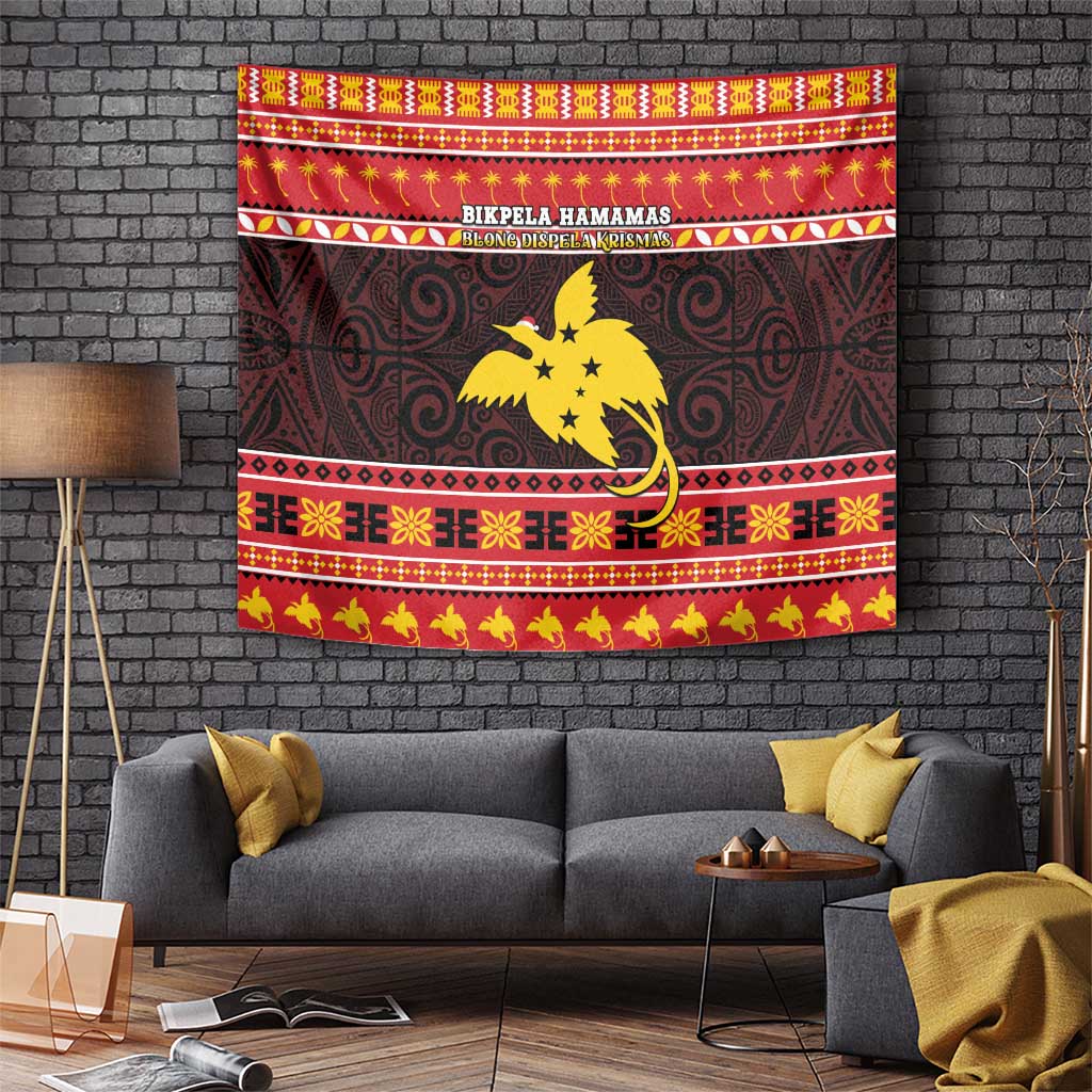 Papua New Guinea Christmas Tapestry Santa Raggiana LT05 - Polynesian Pride