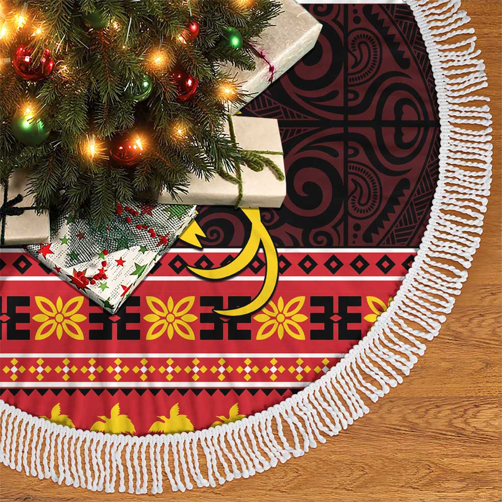 Papua New Guinea Christmas Tree Skirt Santa Raggiana LT05 - Polynesian Pride