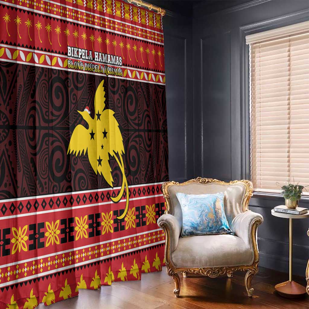 Papua New Guinea Christmas Window Curtain Santa Raggiana LT05 - Polynesian Pride