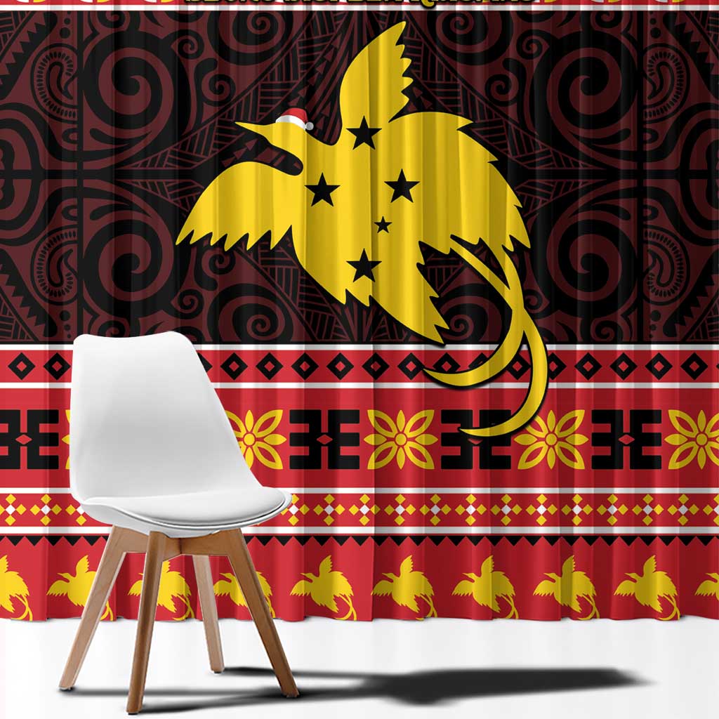 Papua New Guinea Christmas Window Curtain Santa Raggiana LT05 - Polynesian Pride