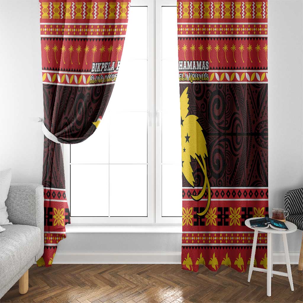 Papua New Guinea Christmas Window Curtain Santa Raggiana LT05 - Polynesian Pride