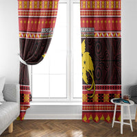 Papua New Guinea Christmas Window Curtain Santa Raggiana LT05 - Polynesian Pride