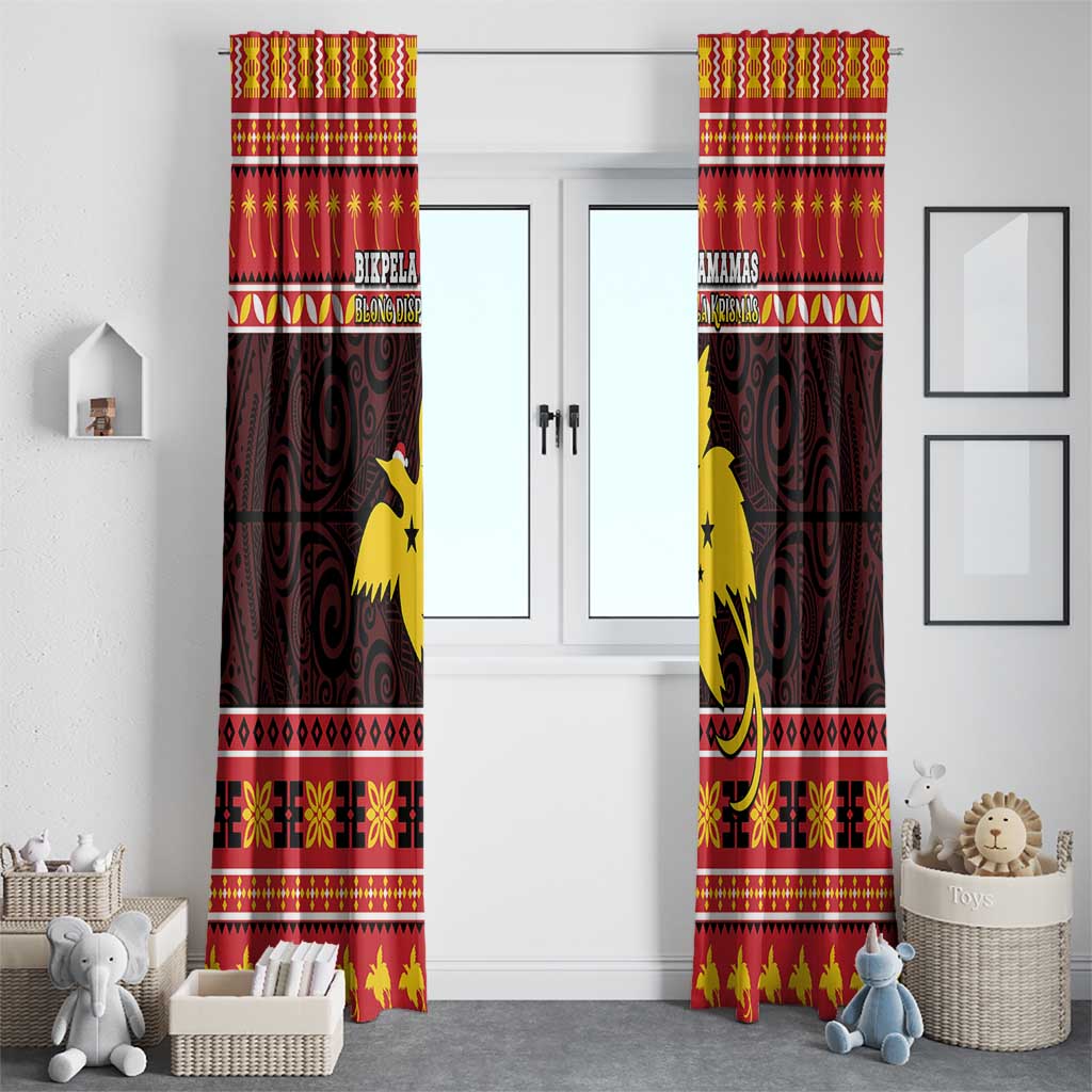 Papua New Guinea Christmas Window Curtain Santa Raggiana LT05 - Polynesian Pride