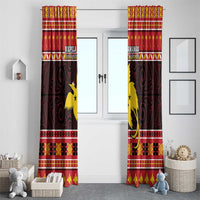 Papua New Guinea Christmas Window Curtain Santa Raggiana LT05 - Polynesian Pride