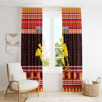 Papua New Guinea Christmas Window Curtain Santa Raggiana LT05 - Polynesian Pride