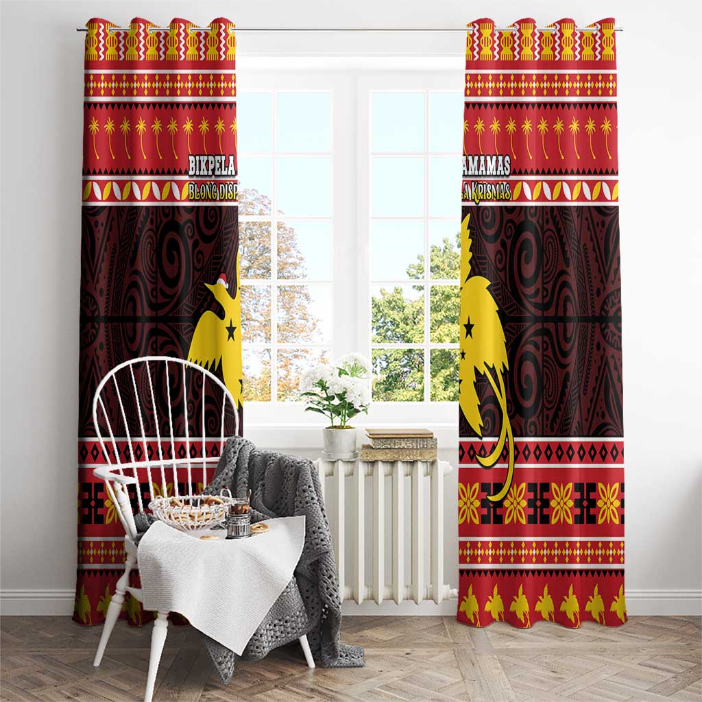 Papua New Guinea Christmas Window Curtain Santa Raggiana LT05 - Polynesian Pride