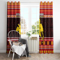 Papua New Guinea Christmas Window Curtain Santa Raggiana LT05 - Polynesian Pride