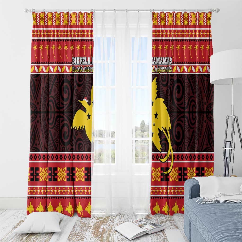 Papua New Guinea Christmas Window Curtain Santa Raggiana LT05 - Polynesian Pride