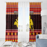 Papua New Guinea Christmas Window Curtain Santa Raggiana LT05 - Polynesian Pride
