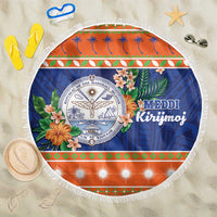 Marshall Islands Christmas Beach Blanket Marshallese Seal Meddi Kirijmoj LT05 One Size 150cm Orange - Polynesian Pride