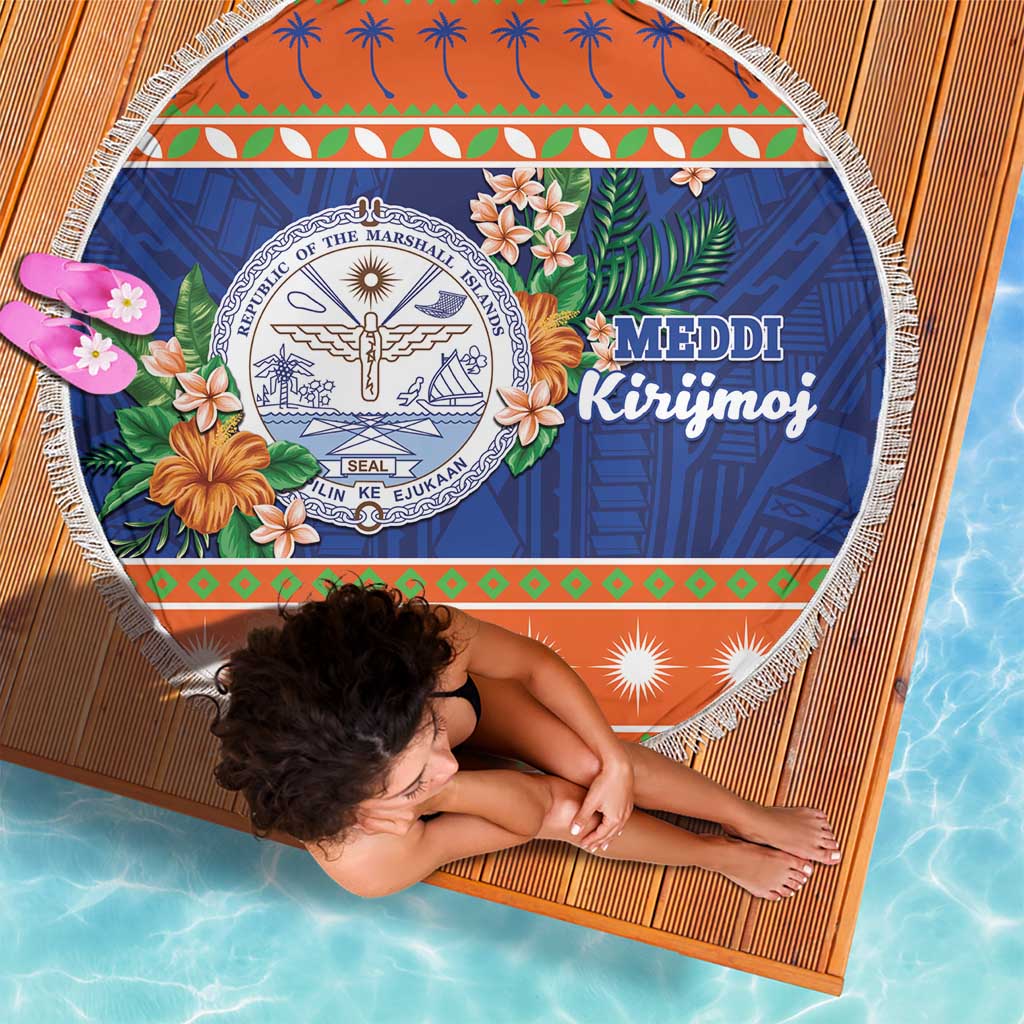 Marshall Islands Christmas Beach Blanket Marshallese Seal Meddi Kirijmoj LT05 - Polynesian Pride