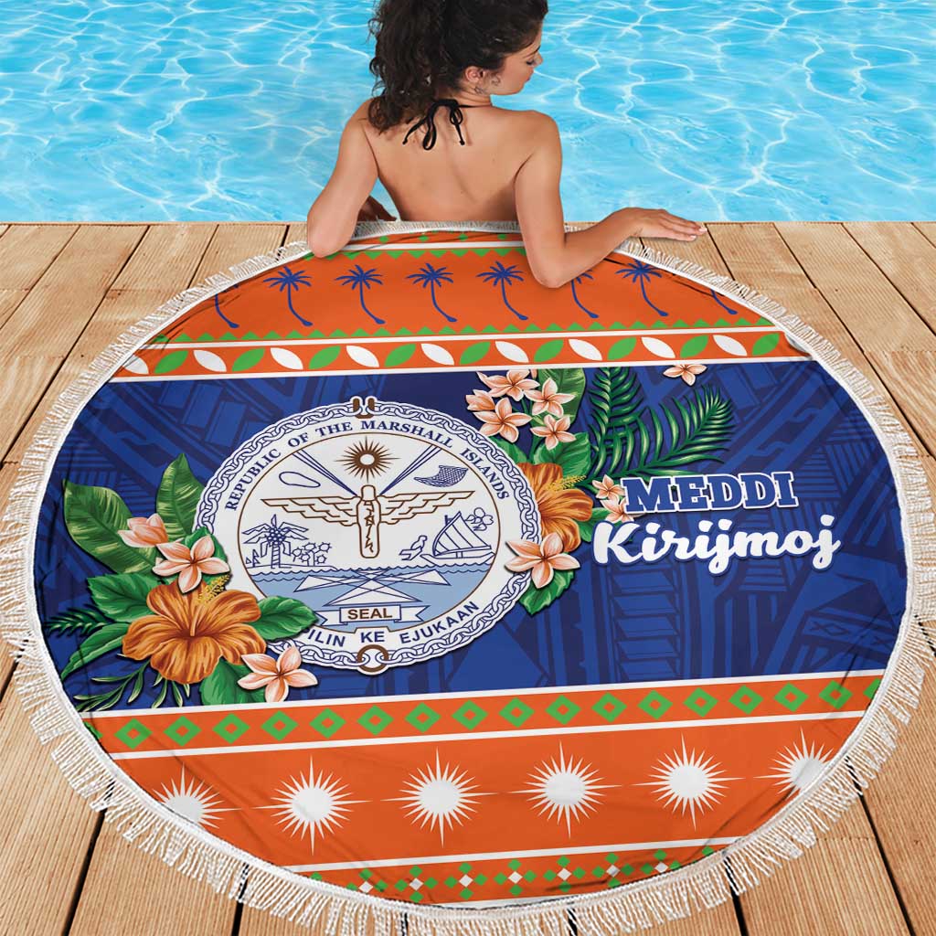 Marshall Islands Christmas Beach Blanket Marshallese Seal Meddi Kirijmoj LT05 - Polynesian Pride
