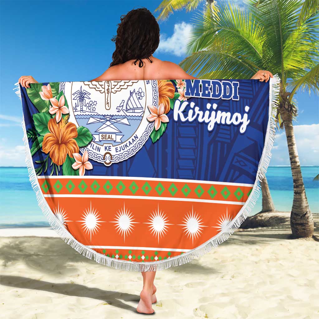 Marshall Islands Christmas Beach Blanket Marshallese Seal Meddi Kirijmoj LT05 - Polynesian Pride