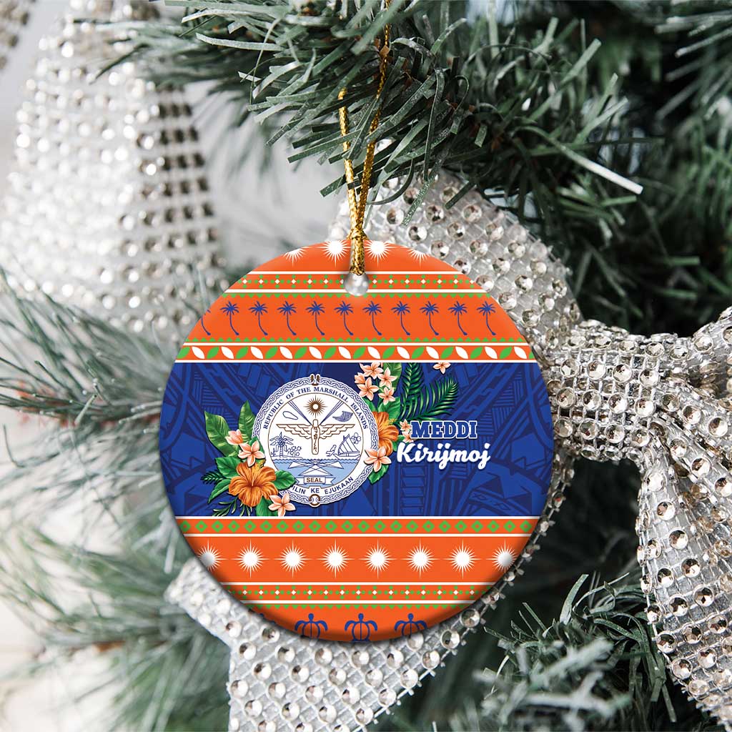 Marshall Islands Christmas Ceramic Ornament Marshallese Seal Meddi Kirijmoj LT05 - Polynesian Pride