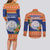 Marshall Islands Christmas Couples Matching Long Sleeve Bodycon Dress and Long Sleeve Button Shirt Marshallese Seal Meddi Kirijmoj