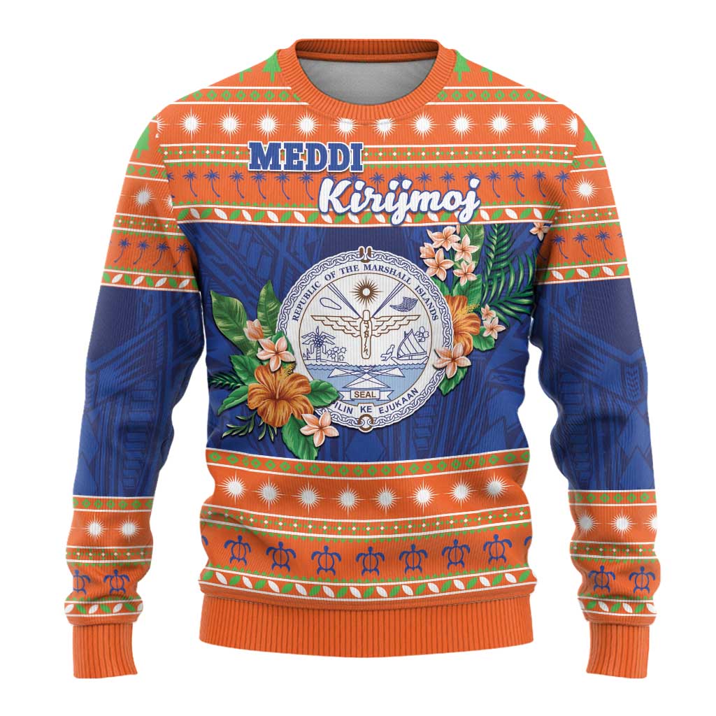 Marshall Islands Christmas Ugly Christmas Sweater Marshallese Seal Meddi Kirijmoj LT05 - Polynesian Pride