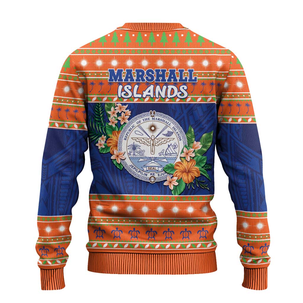 Marshall Islands Christmas Ugly Christmas Sweater Marshallese Seal Meddi Kirijmoj LT05 - Polynesian Pride