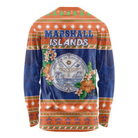 Marshall Islands Christmas Long Sleeve Shirt Marshallese Seal Meddi Kirijmoj LT05 - Polynesian Pride