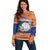 Marshall Islands Christmas Off Shoulder Sweater Marshallese Seal Meddi Kirijmoj