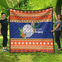 Marshall Islands Christmas Quilt Marshallese Seal Meddi Kirijmoj LT05 - Polynesian Pride
