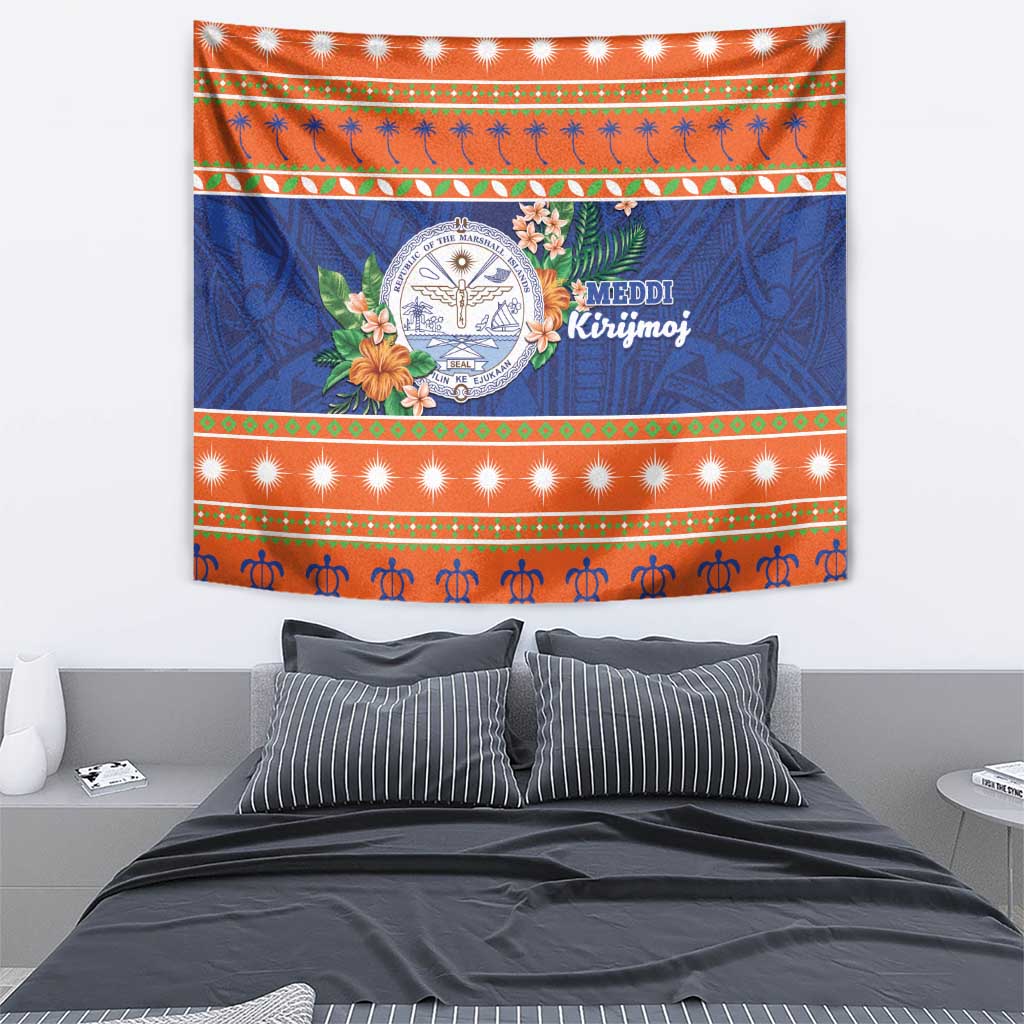Marshall Islands Christmas Tapestry Marshallese Seal Meddi Kirijmoj LT05 - Polynesian Pride
