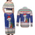 Northern Mariana Islands Christmas Couples Matching Off Shoulder Maxi Dress and Long Sleeve Button Shirt Poinsettia Filis Pasgua