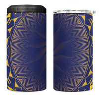 Nauru Angam Day 4 in 1 Can Cooler Tumbler Polynesian Tribal Pattern Unique Style LT05 One Size: 16 oz Blue - Polynesian Pride