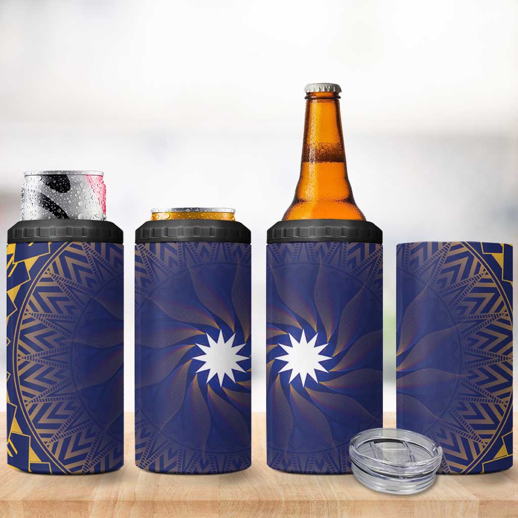 Nauru Angam Day 4 in 1 Can Cooler Tumbler Polynesian Tribal Pattern Unique Style LT05 - Polynesian Pride
