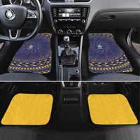 Nauru Angam Day Car Mats Polynesian Tribal Pattern Unique Style LT05 Set 4pcs Blue - Polynesian Pride