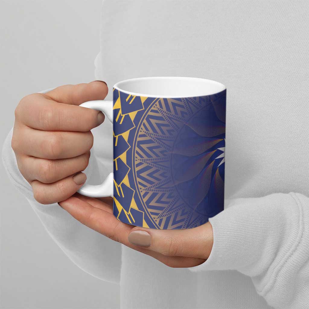 Nauru Angam Day Ceramic Mug Polynesian Tribal Pattern Unique Style LT05 - Polynesian Pride