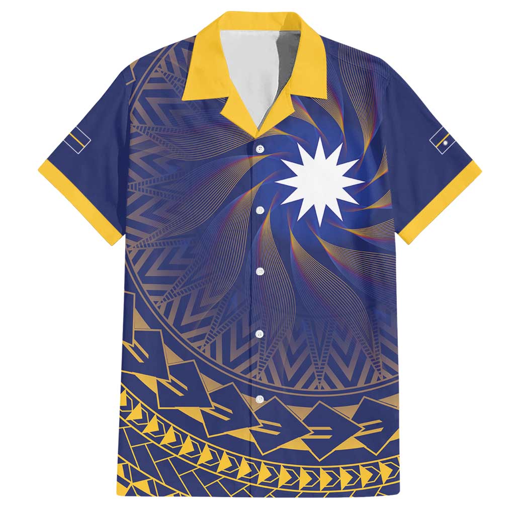 Nauru Angam Day Hawaiian Shirt Polynesian Tribal Pattern Unique Style LT05 Blue - Polynesian Pride
