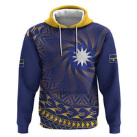 Nauru Angam Day Hoodie Polynesian Tribal Pattern Unique Style LT05 Pullover Hoodie Blue - Polynesian Pride