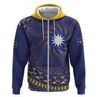 Nauru Angam Day Hoodie Polynesian Tribal Pattern Unique Style LT05 Zip Hoodie Blue - Polynesian Pride