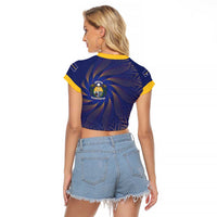 Nauru Angam Day Raglan Cropped T Shirt Polynesian Tribal Pattern Unique Style LT05 - Polynesian Pride
