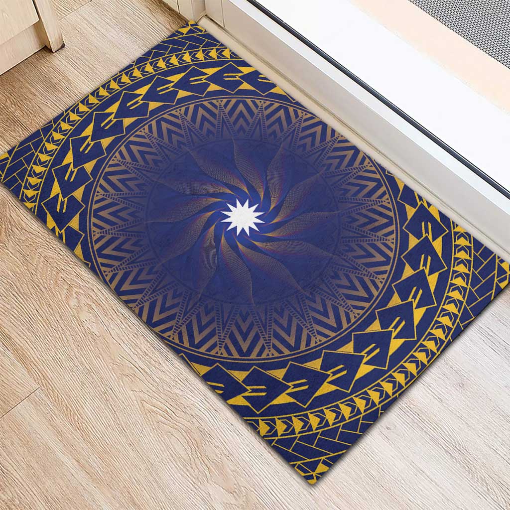 Nauru Angam Day Rubber Doormat Polynesian Tribal Pattern Unique Style LT05 - Polynesian Pride