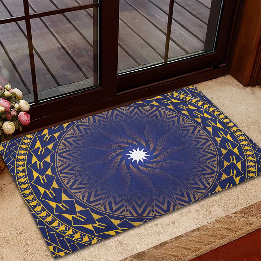 Nauru Angam Day Rubber Doormat Polynesian Tribal Pattern Unique Style LT05 - Polynesian Pride