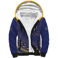 Nauru Angam Day Sherpa Hoodie Polynesian Tribal Pattern Unique Style LT05 Unisex Blue - Polynesian Pride