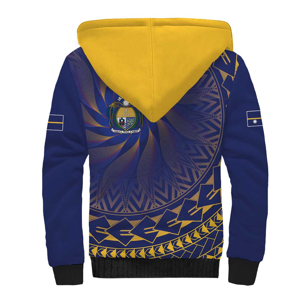 Nauru Angam Day Sherpa Hoodie Polynesian Tribal Pattern Unique Style LT05 - Polynesian Pride