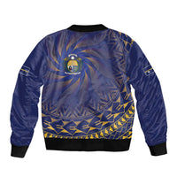 Nauru Angam Day Sleeve Zip Bomber Jacket Polynesian Tribal Pattern Unique Style LT05 - Polynesian Pride
