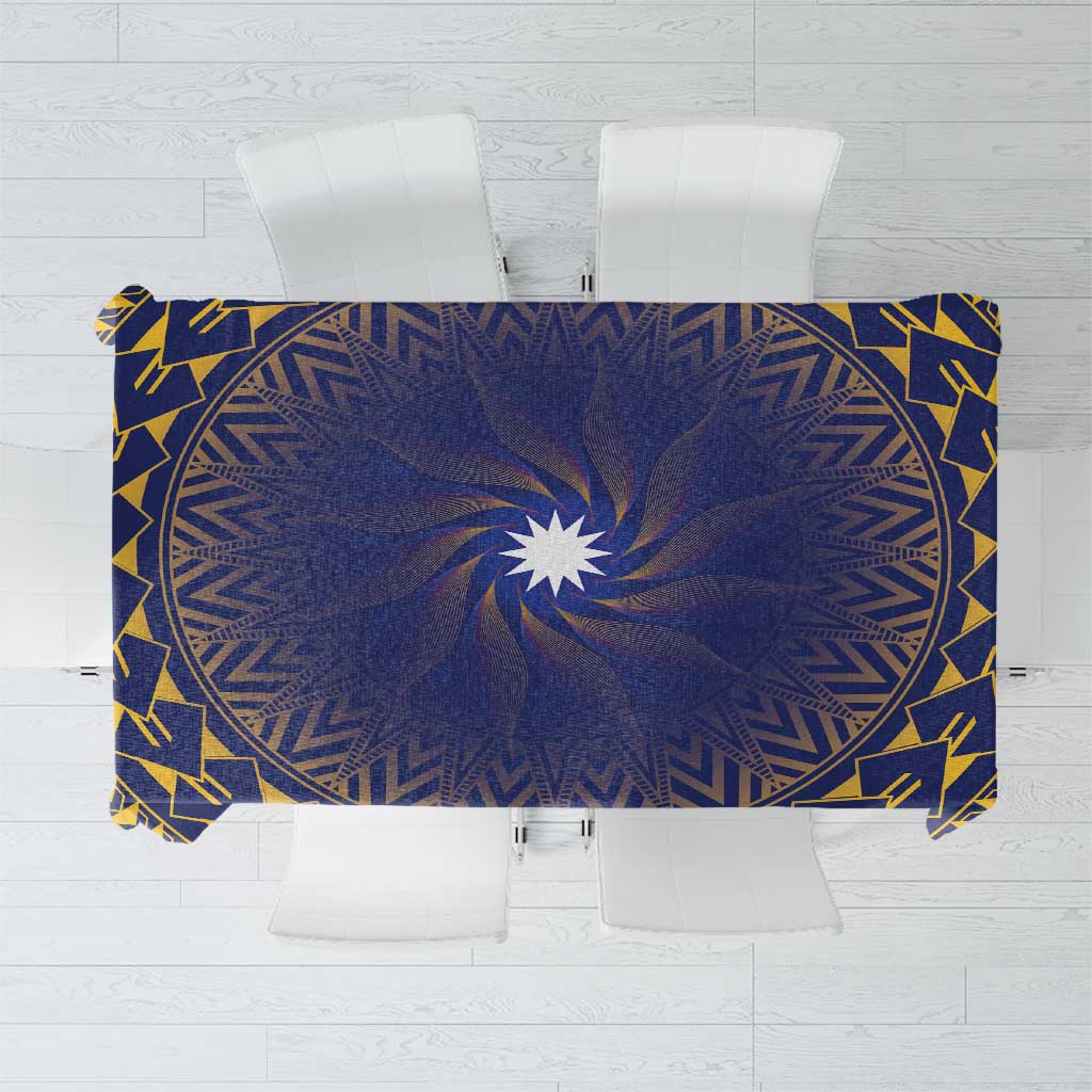 Nauru Angam Day Tablecloth Polynesian Tribal Pattern Unique Style LT05 Blue - Polynesian Pride