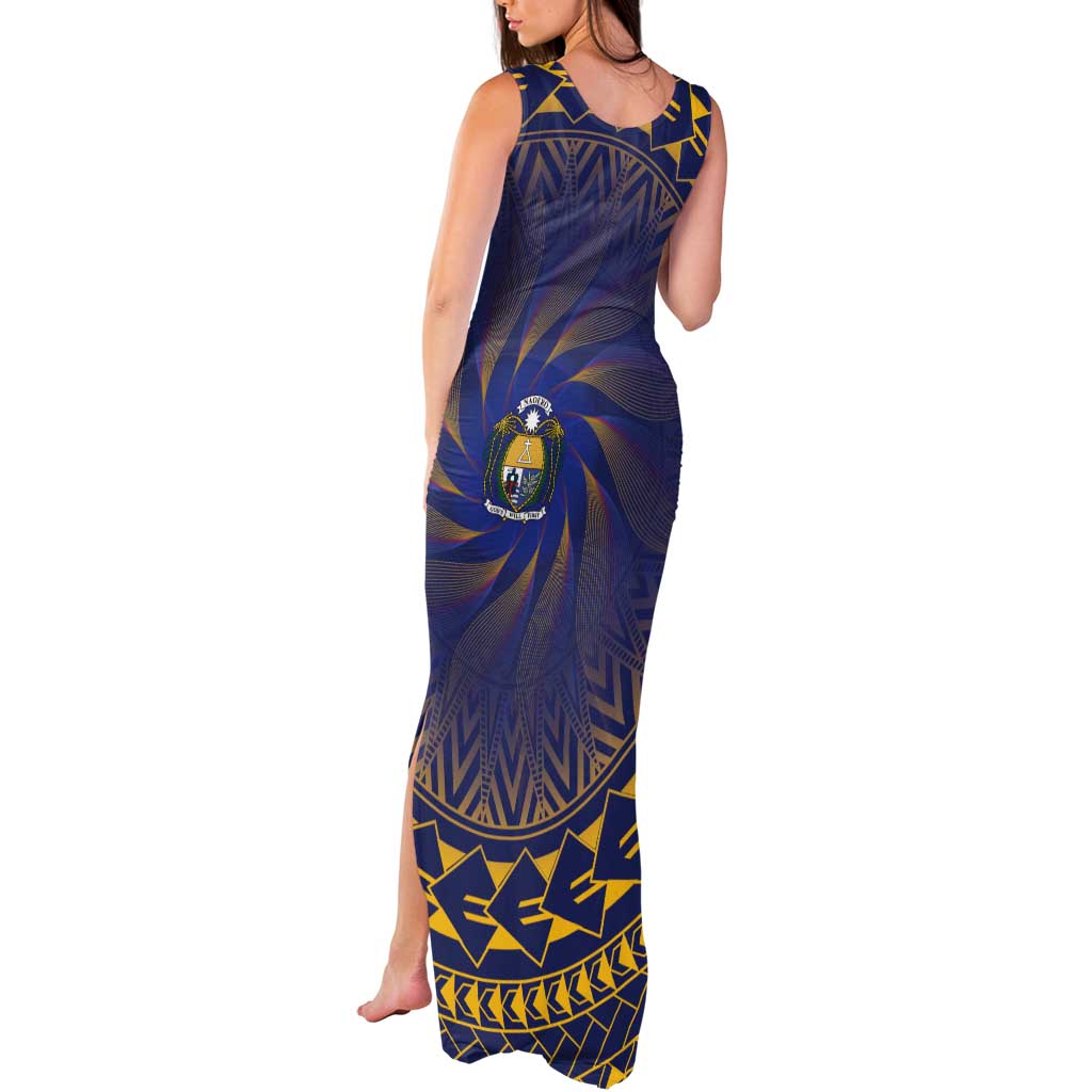 Nauru Angam Day Tank Maxi Dress Polynesian Tribal Pattern Unique Style LT05 - Polynesian Pride