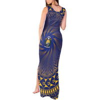 Nauru Angam Day Tank Maxi Dress Polynesian Tribal Pattern Unique Style LT05 - Polynesian Pride