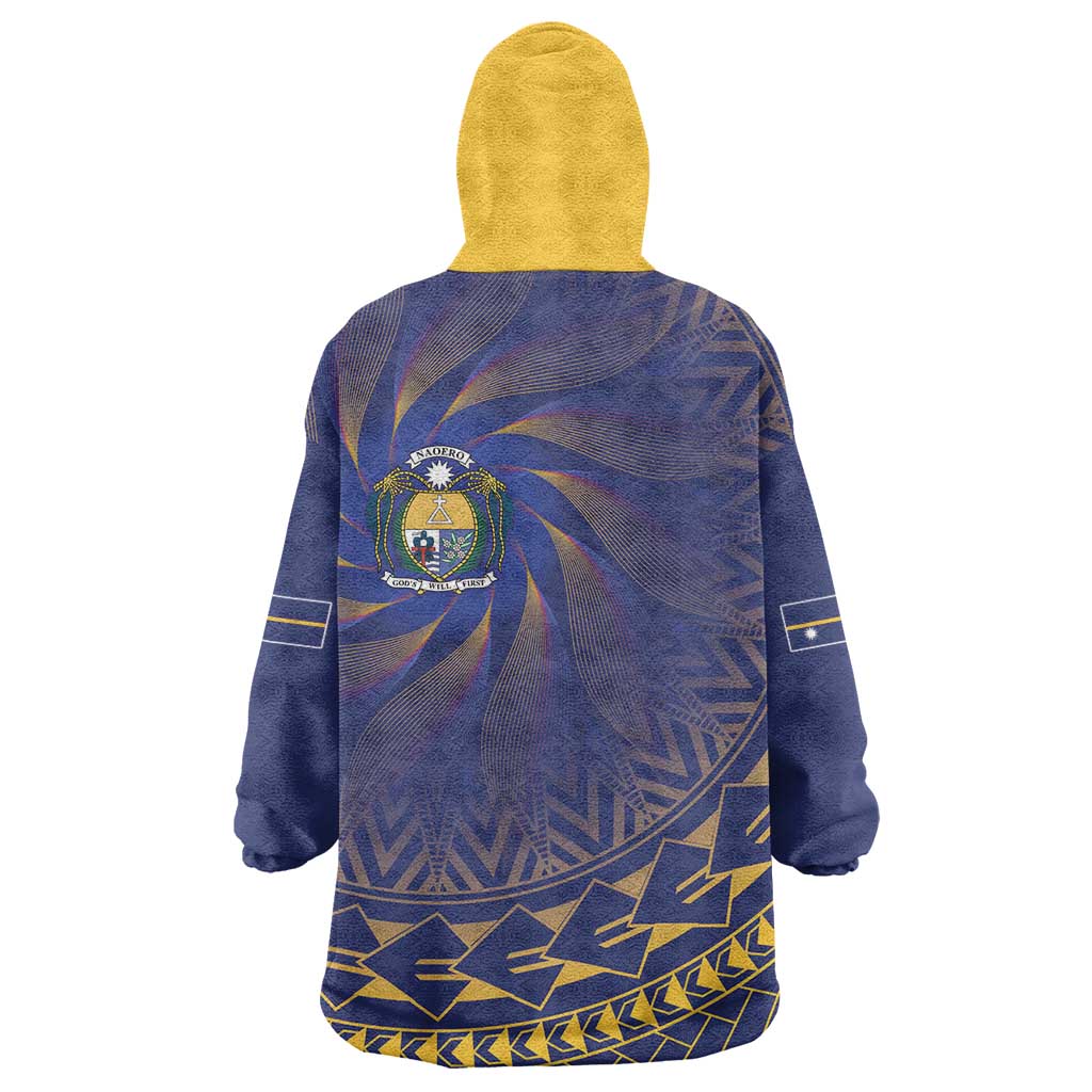 Nauru Angam Day Wearable Blanket Hoodie Polynesian Tribal Pattern Unique Style LT05 - Polynesian Pride