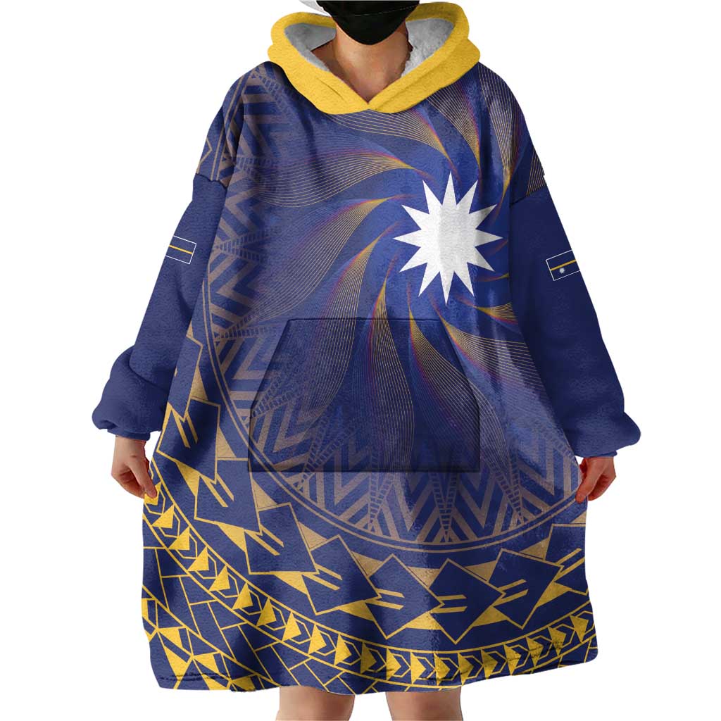 Nauru Angam Day Wearable Blanket Hoodie Polynesian Tribal Pattern Unique Style LT05 - Polynesian Pride