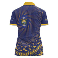 Nauru Angam Day Women Polo Shirt Polynesian Tribal Pattern Unique Style LT05 - Polynesian Pride